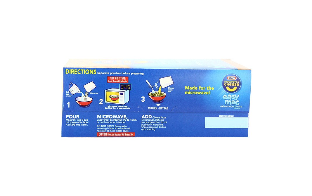 Kraft Macaroni & Cheese Dinner Easy Mac, Extreme Cheese Flavor   Box  366 grams